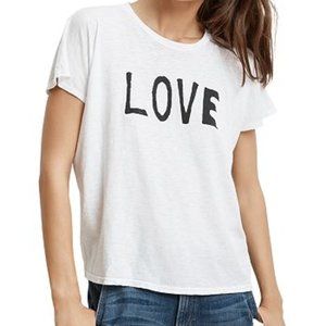 Velvet by Graham & Spencer Graphic T Shirt Gray "Love" Short Sleeve. Size small